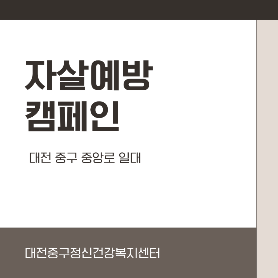 자살예방캠페인 - 중앙로 일대 이미지