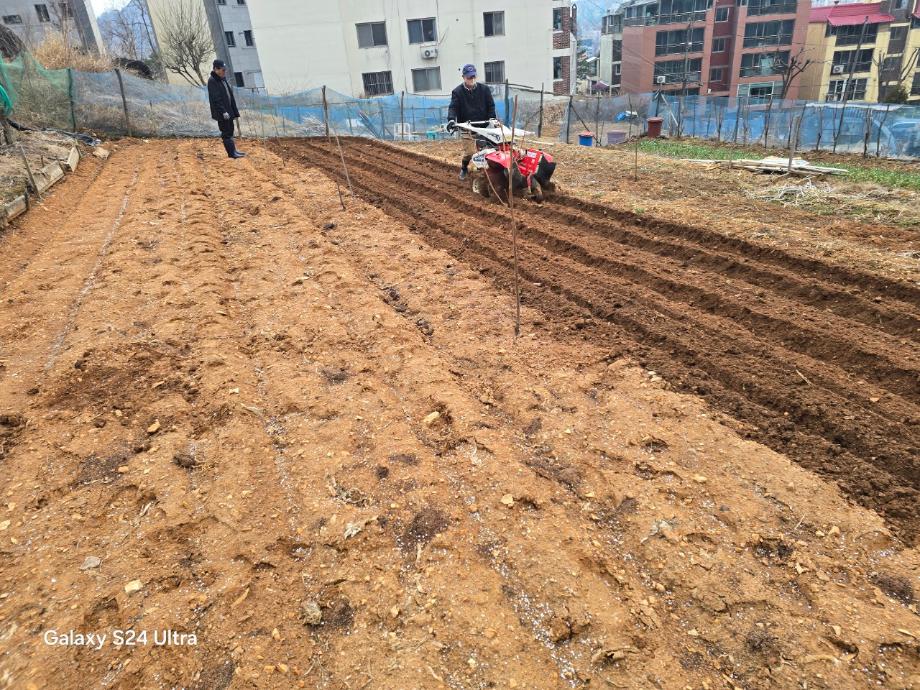 용두동, 마을공동체 텃밭 관리(로터리작업) 이미지