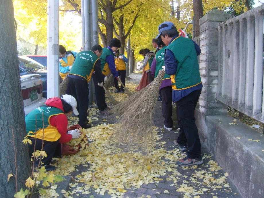 가을철 낙엽쓰레기 대청소(자원봉사협의회) 이미지